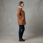 Buy Women's Brown & White Sheepskin Coat