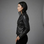 Women's Black Leather Jacket