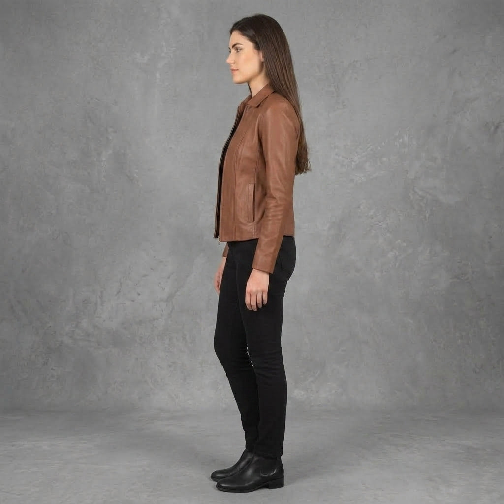 Women's Brown Leather Jacket