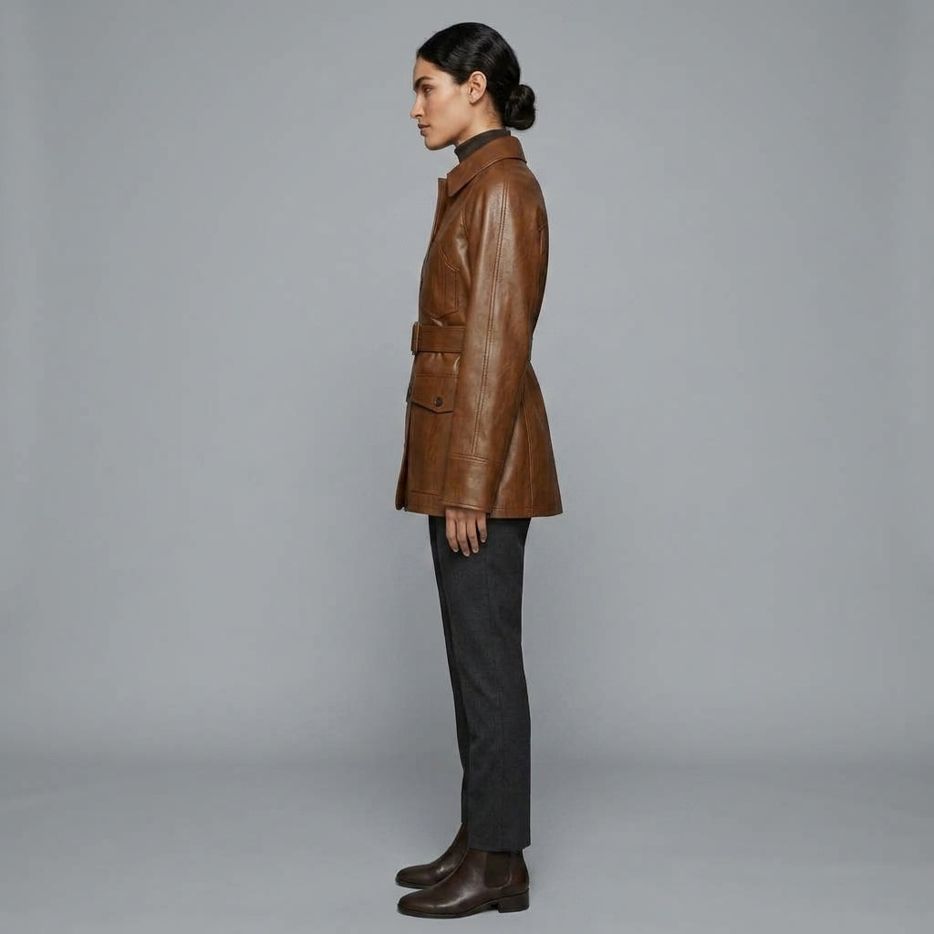 Women's Brown Leather Jacket