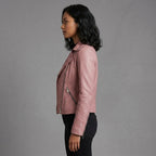 Buy Women's Pink Leather  Jacket