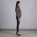 Buy Women's Dark Brown Rub-off Cafe Racer Leather Jacket