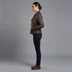 Women's  Brown distressed Leather Jacket
