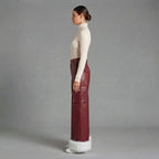 Women's Red Leather Pant