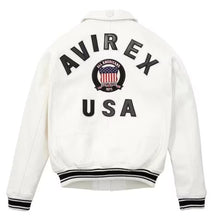 Load image into Gallery viewer, Snow White AVIREX Bomber Jacket Leather Outlet
