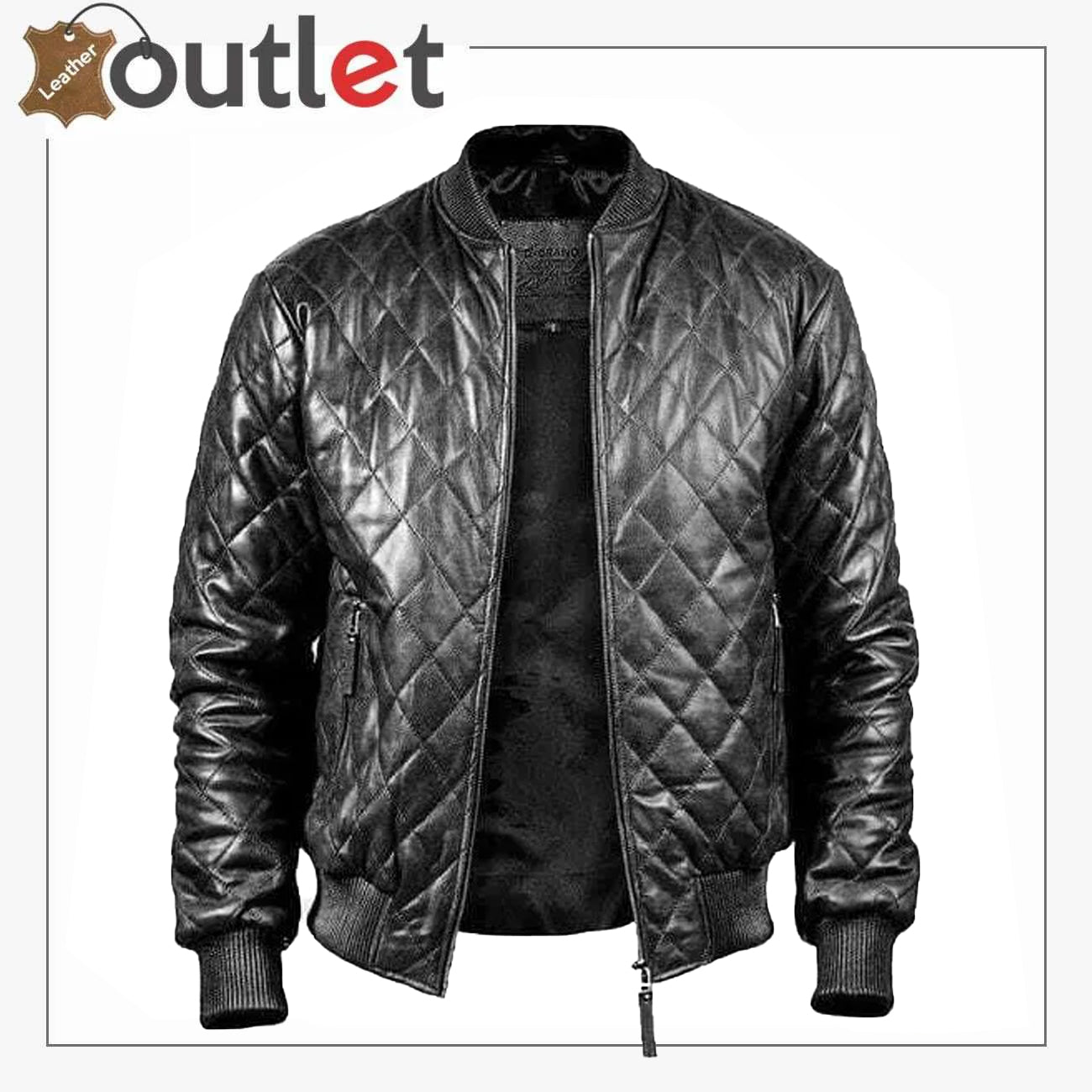 Street Style Leder Bomberjacke Herren