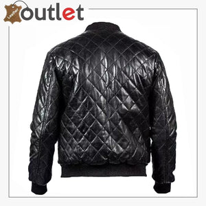 Street Style Leather Bomber Jacket Mens