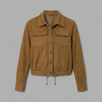 Women's Suede Trucker Jacket