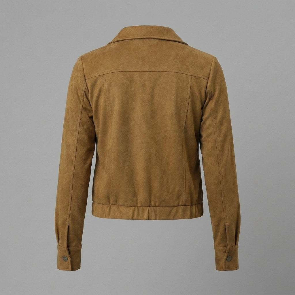 Women's Suede Trucker Jacket
