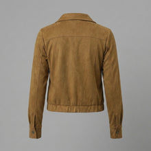 Load image into Gallery viewer, Women's Suede Trucker Jacket

