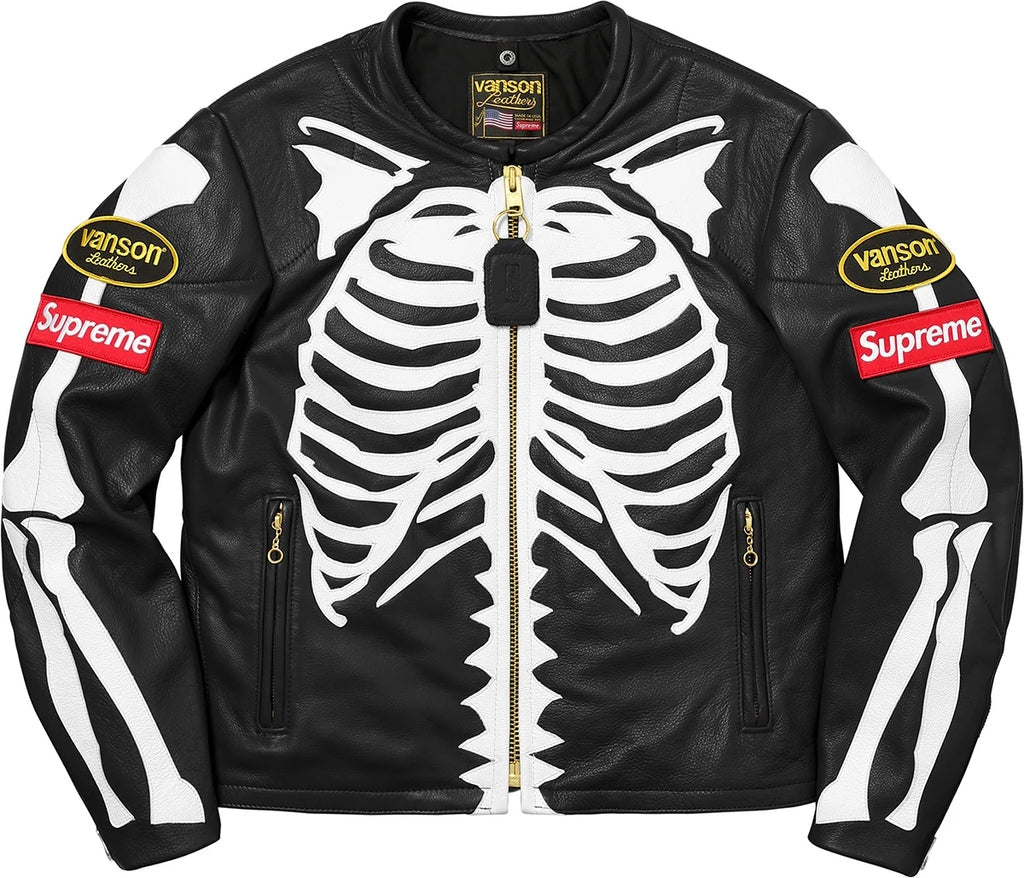 Supreme x Vanson Skeleton Lederjacke