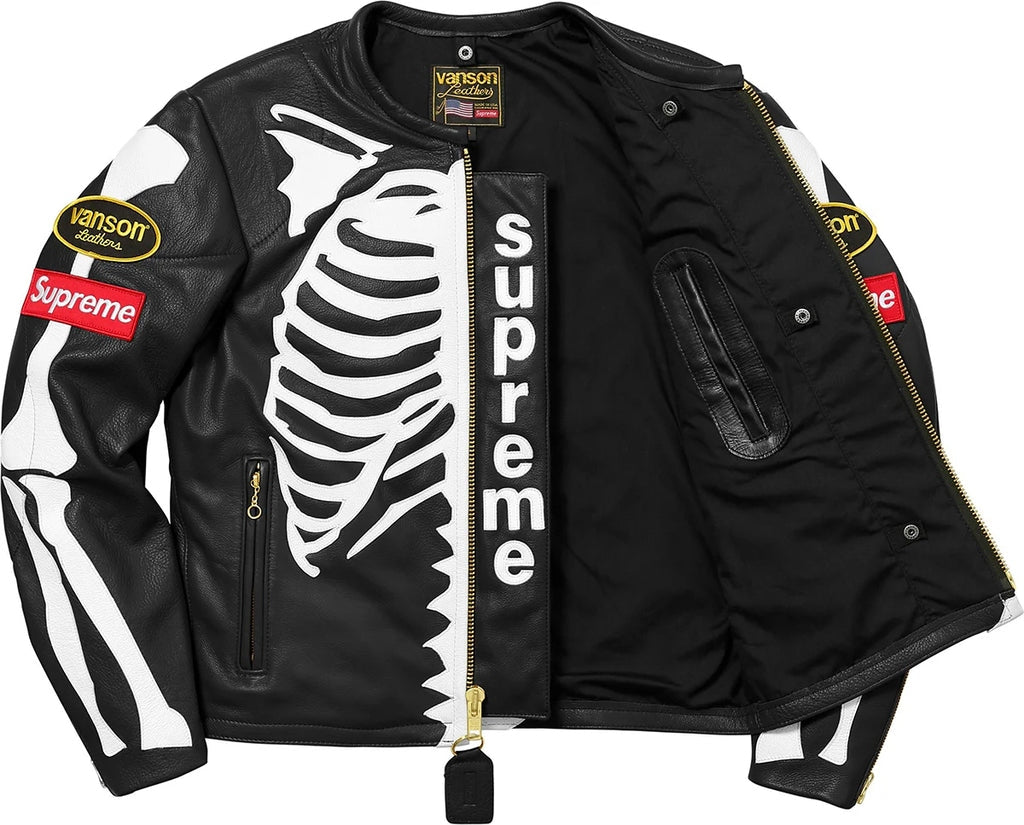 Supreme x Vanson Skeleton Lederjacke