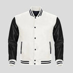 Varsity Multi-color Wool Varsity Letterman Bomber Jacket Leather Outlet