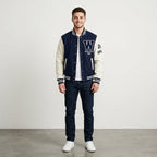 Men's Navy Blue Varsity Jacket