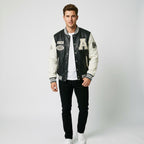 Urban Varsity Jacket With Baseball Collar