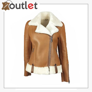 Women B3 Sheepskin Leather Jacket