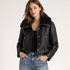 Women's Black B3 RAF Shearling Jacket