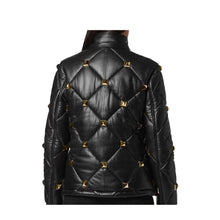 Load image into Gallery viewer, Women Luxury Black leather Bomber Jacket Leather Outlet
