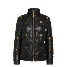 Load image into Gallery viewer, Women Luxury Black leather Bomber Jacket Leather Outlet
