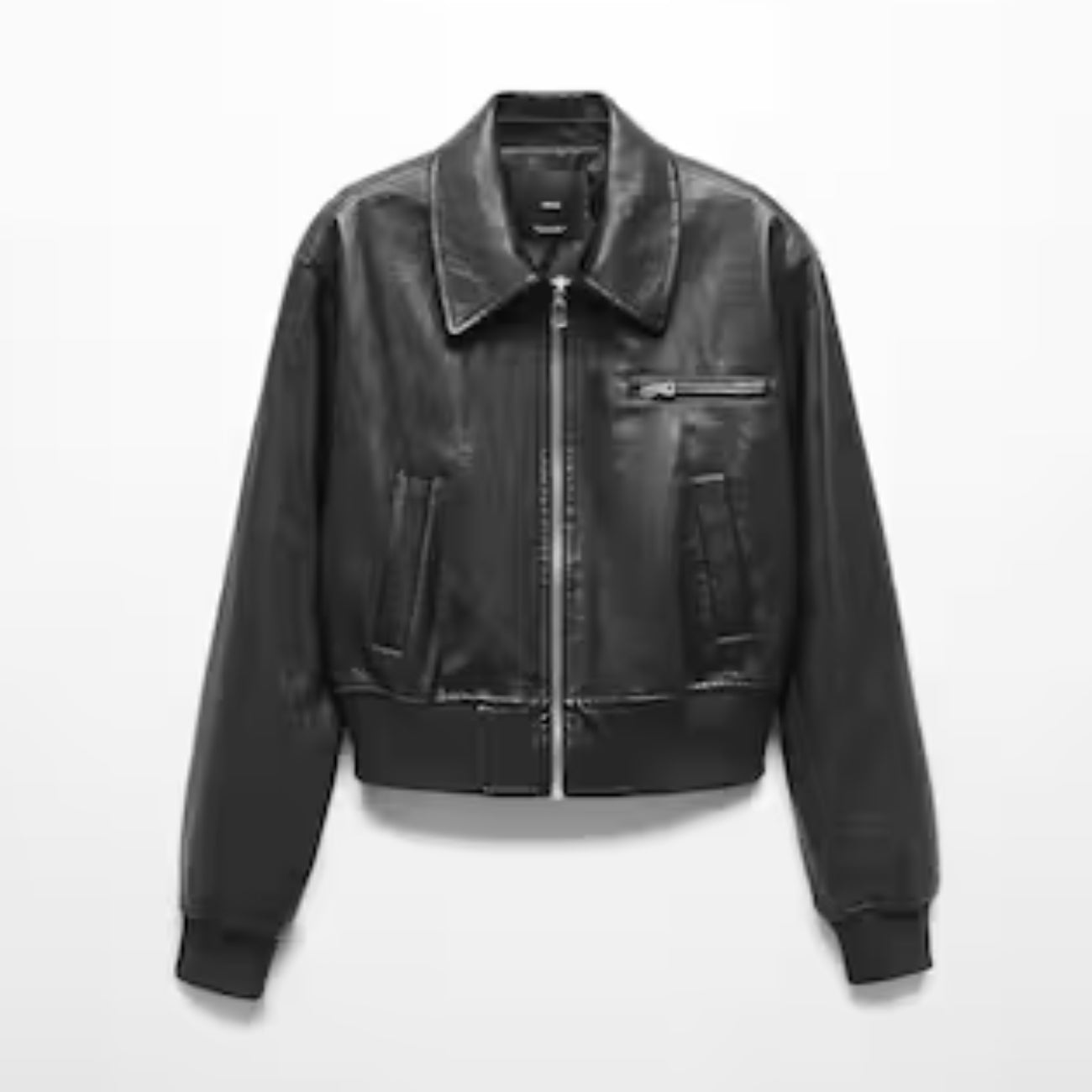 Damen Vintage Handmade Bomber-Lederjacke