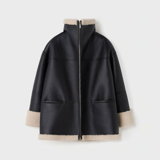 Damen B3 RAF Schaffell Piloten Shearling Lederjacke