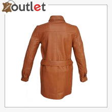 Load image into Gallery viewer, Women&#39;s Brown Leather Dress Shirt
