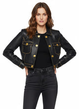 Load image into Gallery viewer, Commander Brown B-3 Leather Flight Jacket – Shearling Bomber Coat
