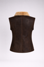 Women's Leather Shearling Vest