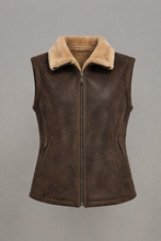Laden Sie das Bild in den Galerie-Viewer, Women's Leather Shearling Vest
