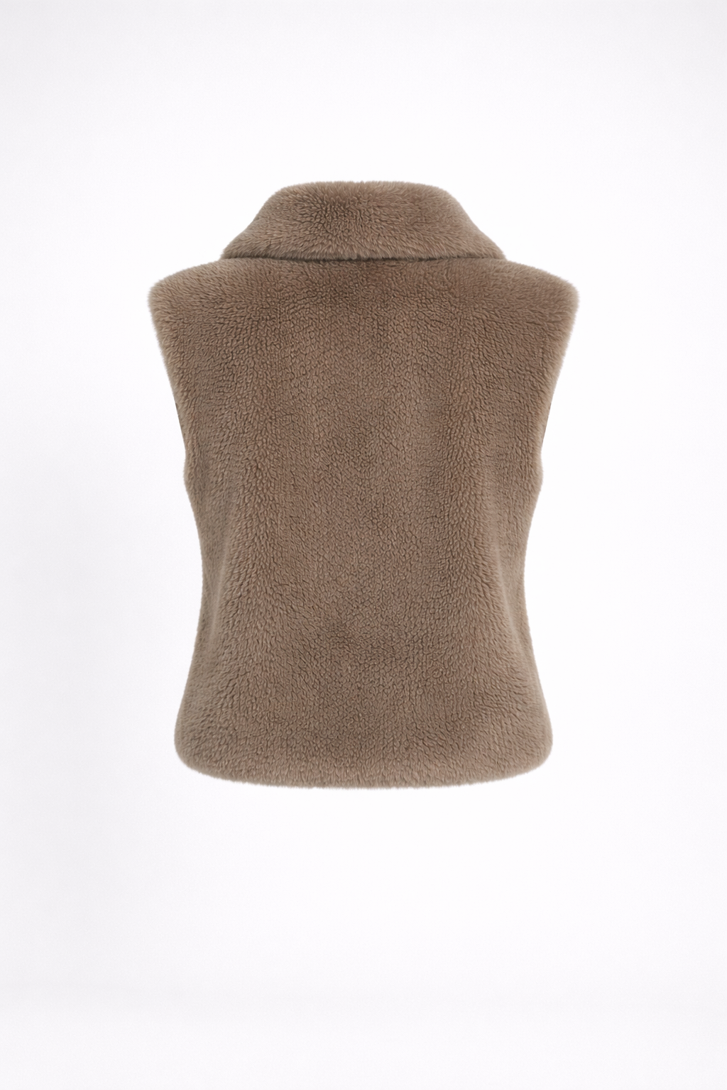 Women's Beige Shearling Fur Vest