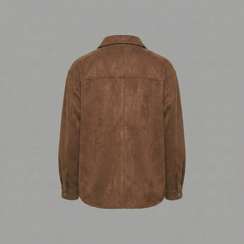 Women's Brown Suede Shacket