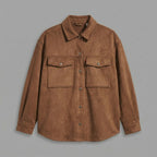 Women's Brown Suede Shacket