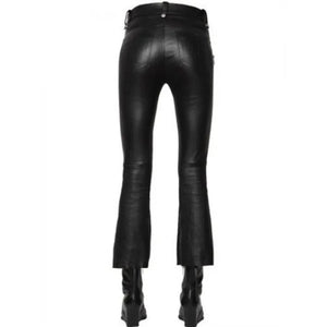 Women’s Black Soft Leather Jeans