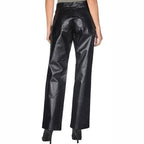 "High-Rise Luxe Leather Trousers"