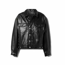 Load image into Gallery viewer, Womens Black Leather Shirt
