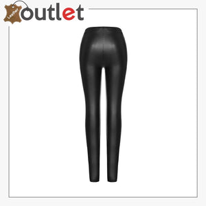 Womens Gothic Leggings Black Leather Pants