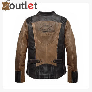 Womens H D Triple Vent System Gallun Leather Jacket