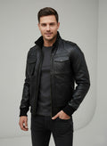 Klassische Lederjacke für Herren