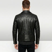 Load image into Gallery viewer, Men’s Genuine Lambskin Leather Blazer – Classic Slim Fit Tailored Jacket
