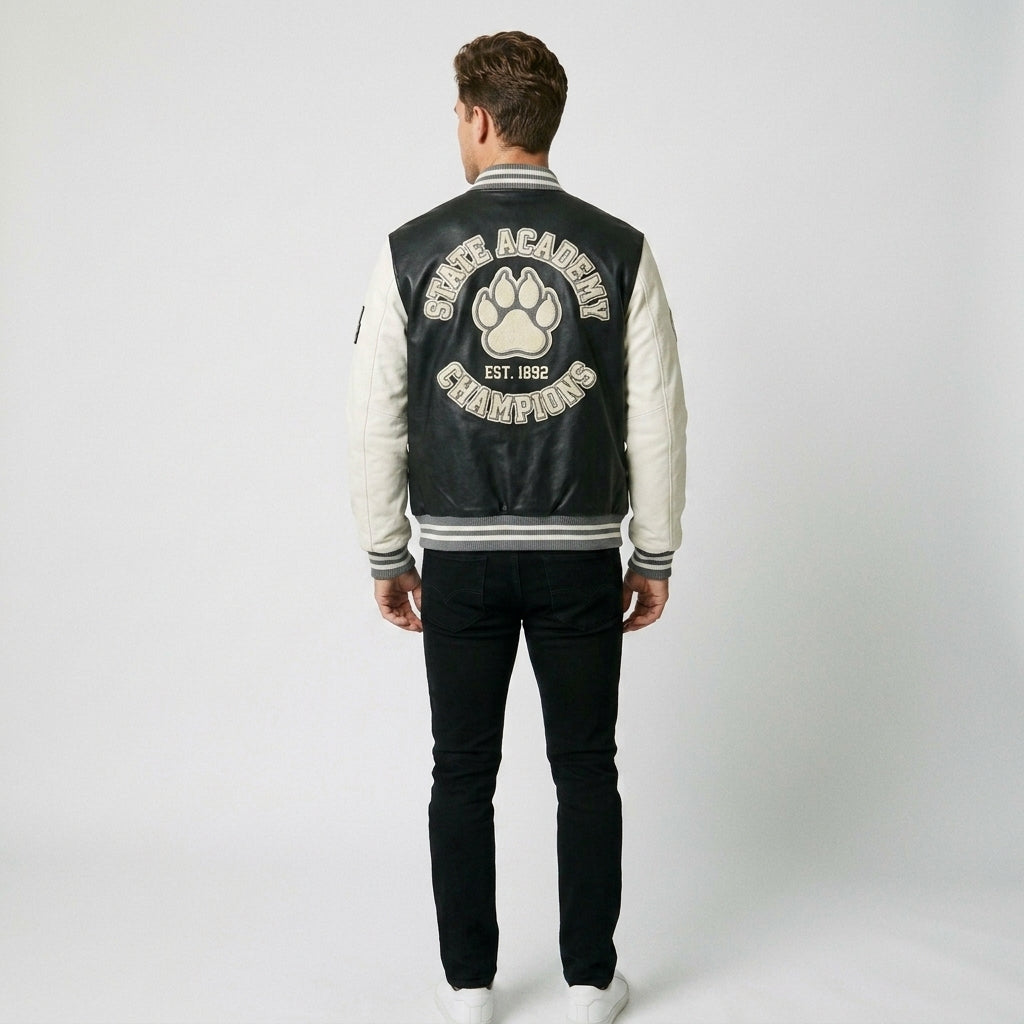 Urban Varsity Jacket With Baseball Collar