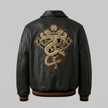 Load image into Gallery viewer, Urban Elite Leather Varsity Jacket – Premium Real Leather Letterman
