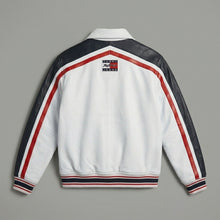 Load image into Gallery viewer, Men’s Real Leather Sport Bomber Jacket – Moto Streetwear Style
