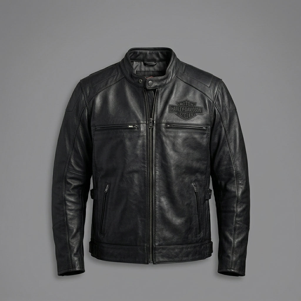Harley Davidson Votary Motorrad Leder Bikerjacke