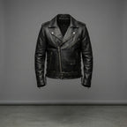 Herren Rock Fan Leder Motorradjacke – Geflügelter Bestickter Patch Biker Stil