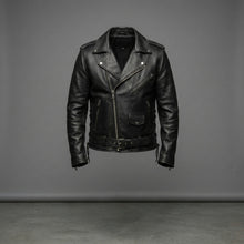 Laden Sie das Bild in den Galerie-Viewer, Herren Rock Fan Leder Motorradjacke – Geflügelter Bestickter Patch Biker Stil
