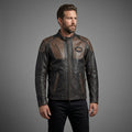 Herren Harley-Davidson Stil Adlerflügel Leder-Bikerjacke