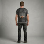 Men’s Harley-Style Leather Biker Vest – Real Leather Club Cut Snap Button