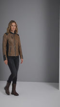 Laden und Abspielen von Videos im Galerie-Viewer, Motorradjacke für Damen Gallun Triple Vent aus Leder – Harley Style Ride Fit
