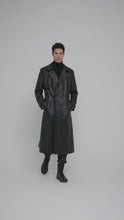 Load and play video in Gallery viewer, Men’s German Officer WW2 Style Leather Trench Coat – Classic Military Edition
