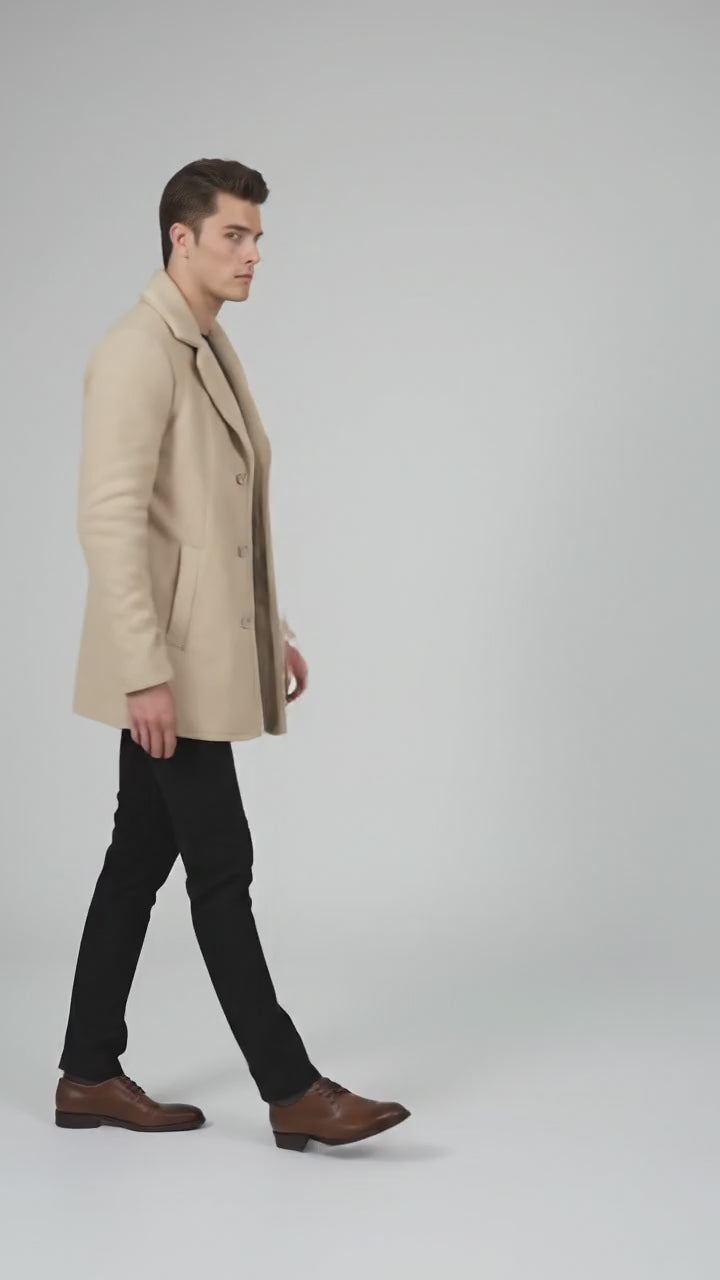 Men's Cream Vintage Jacket | Lightweight Mid-Season Outerwear – Leather Outlet